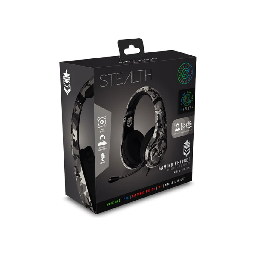 Stealth Commander Multiformat Stereo Gaming Headset - Black / Camo Grey (Photo: 2)